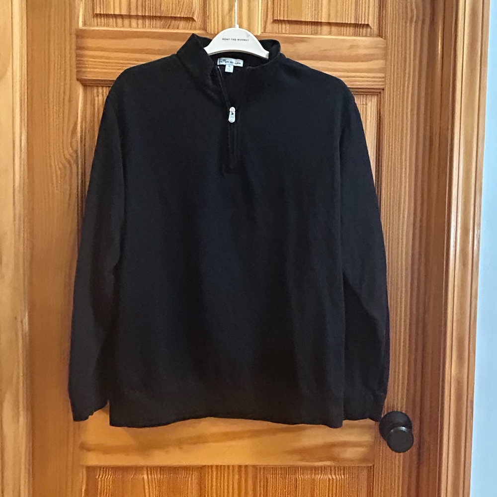 Peter Millar Black Zip-Up Jacket